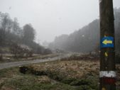The arrow pointed the way--it started to snow