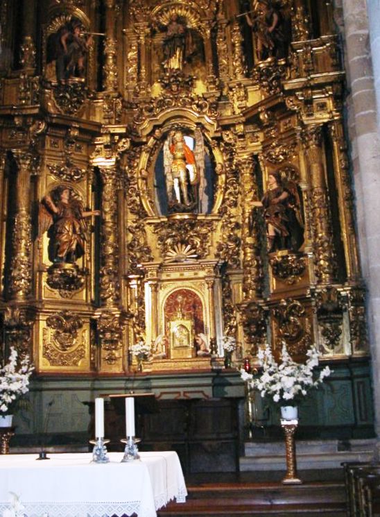 Baroque altarpiece -- note Saint Michael!