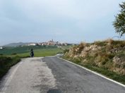 Coming up on a town--we were still going farther that day.